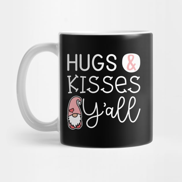 Hugs & Kisses Y'all Valentine's Day Gnome Cute by GlimmerDesigns